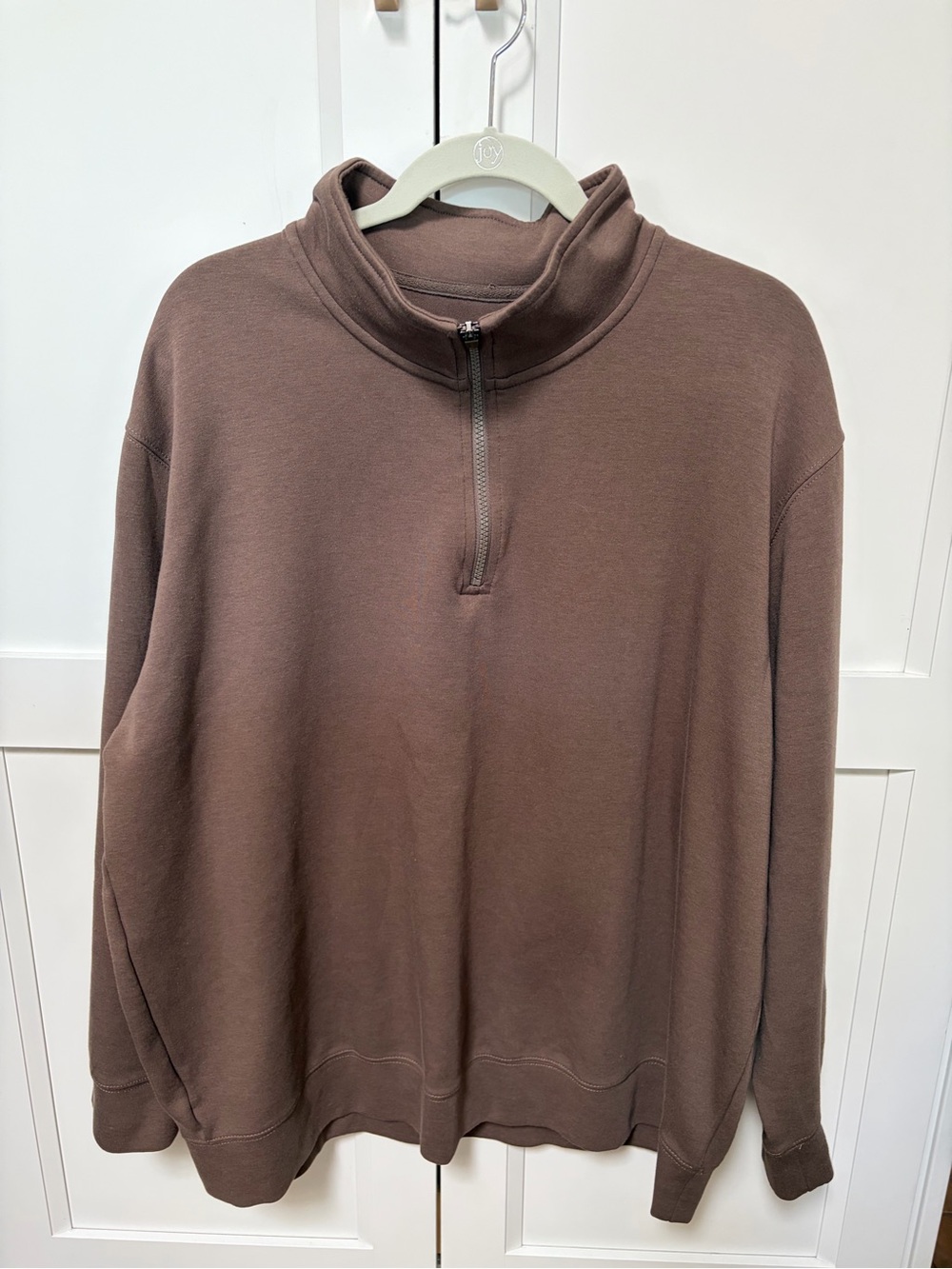 BOODY Men's Quarter-Zip Funnel Neck Sweater - Oyster Brown, 2XL